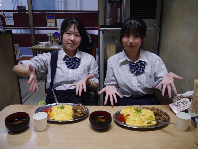 最後の晩餐　オムライス＆かしわ焼き